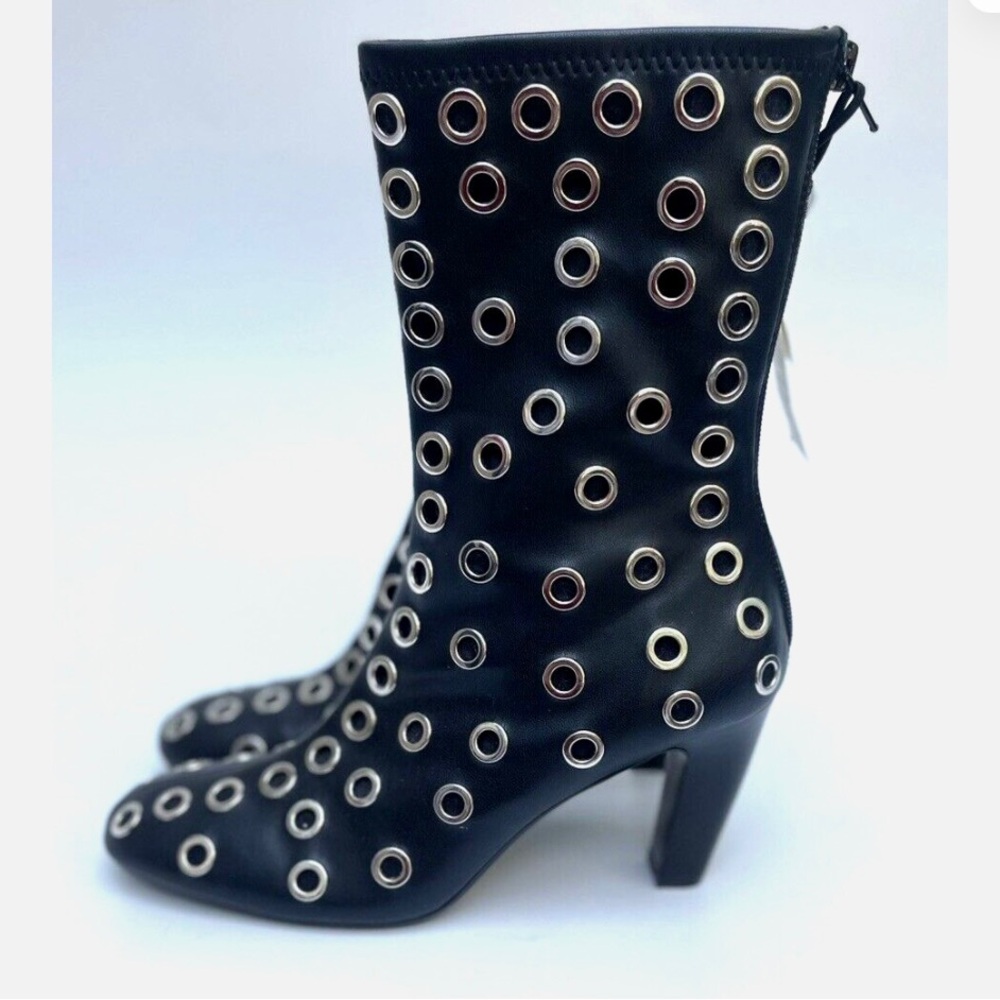 Zara Grommet Heeled Ankle Boots